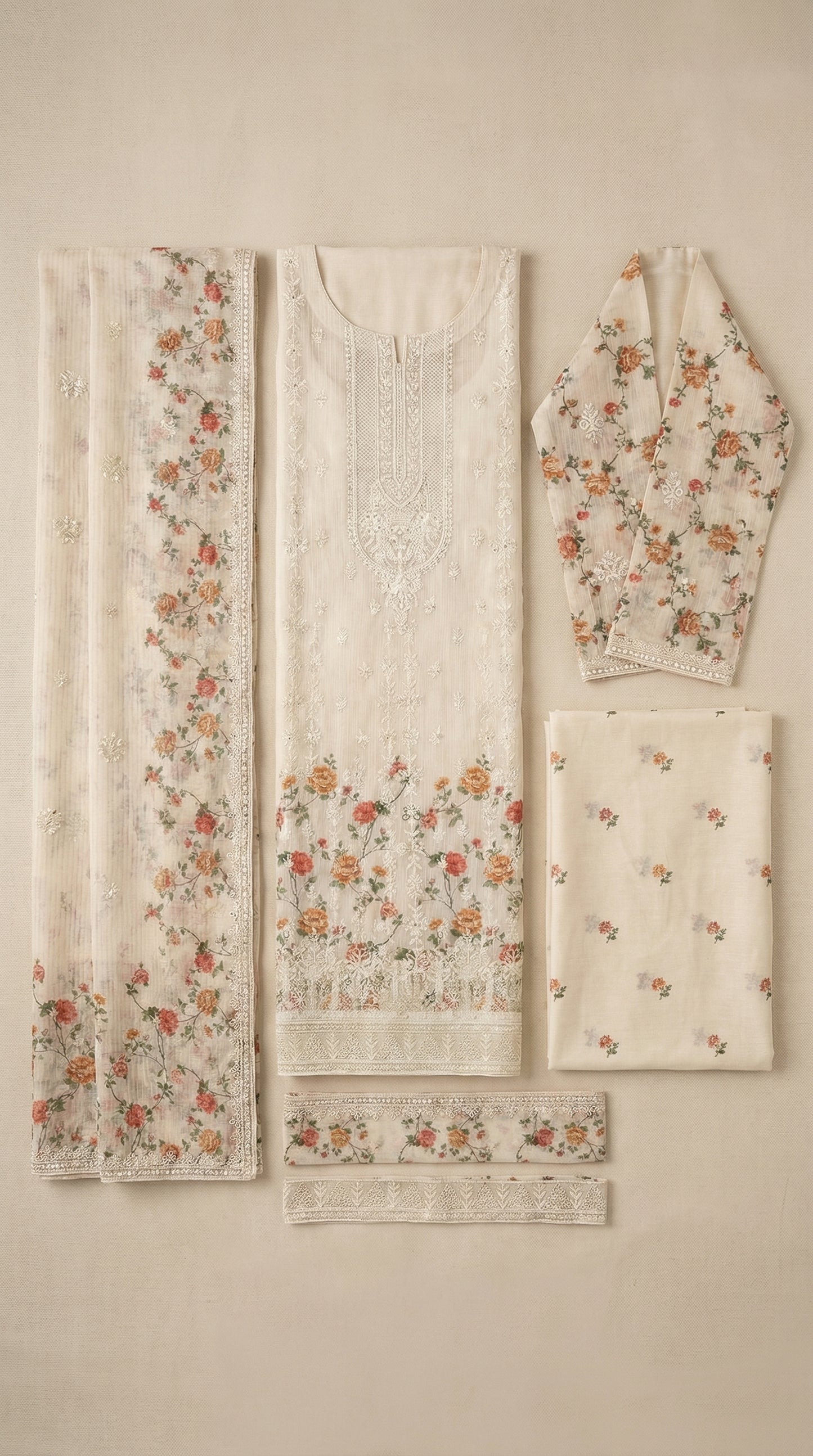 Gulzaar – Light Skin | Embroidered Festive Three-Piece Premium Unstitched Suit