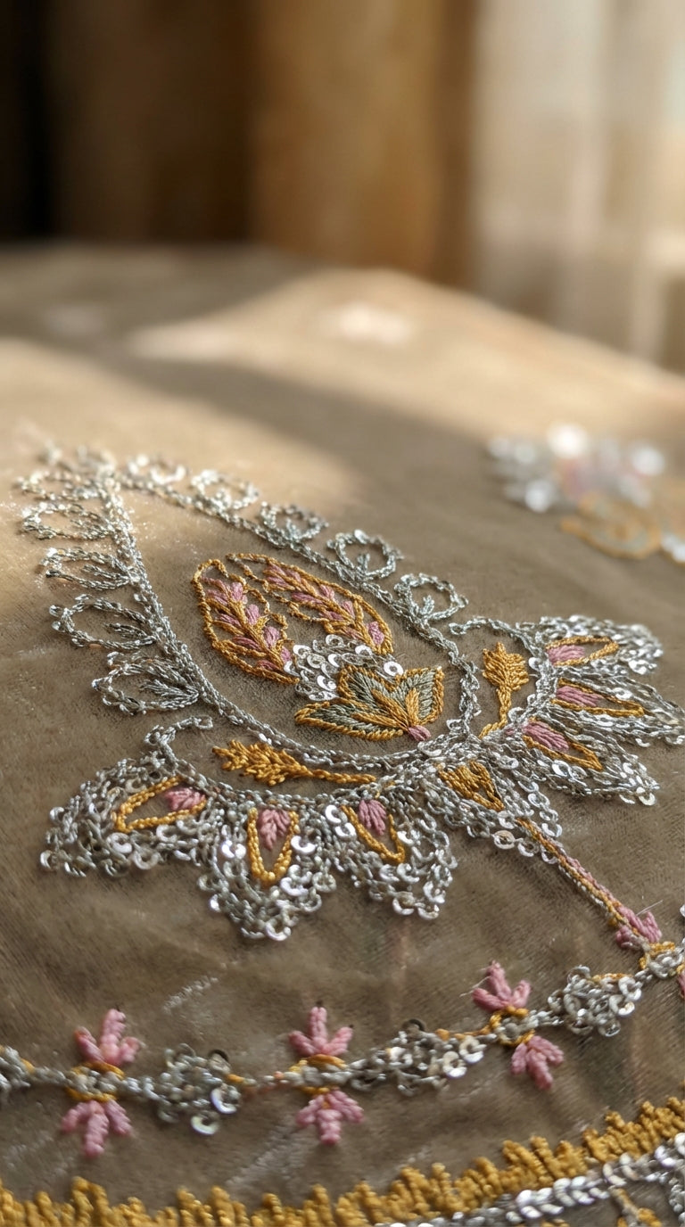 Riwaayat – Golden Skin | Embroidered Festive Two-Piece Unstitched Suit