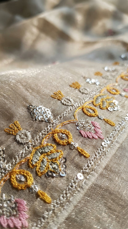 Riwaayat – Golden Skin | Embroidered Festive Two-Piece Unstitched Suit