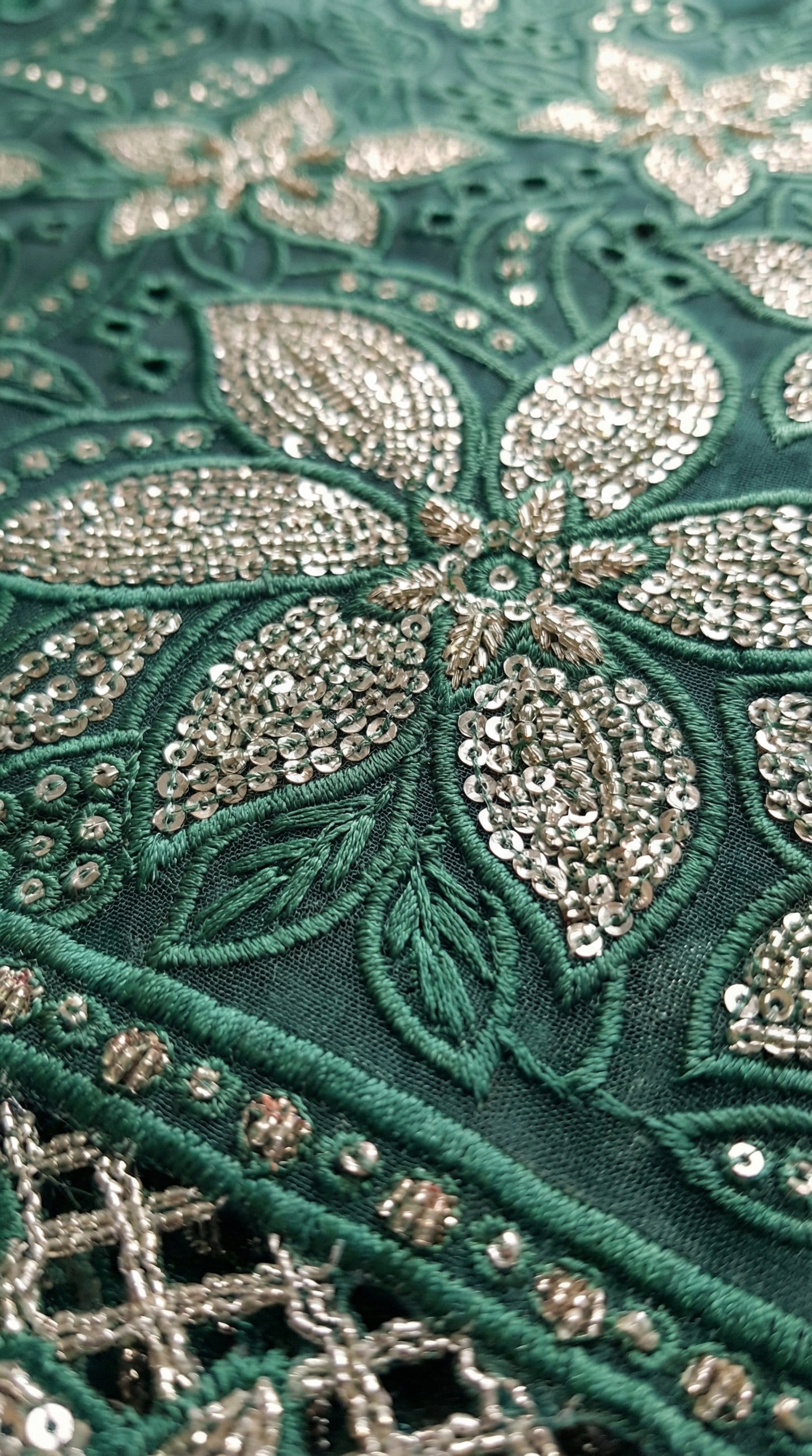 Zamarrud – Bottle Green | Embroidered Festive Two-Piece Unstitched Suit