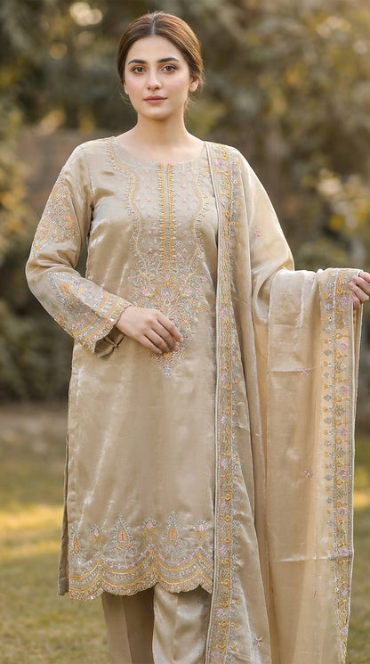 Riwaayat – Golden Skin | Embroidered Festive Two-Piece Unstitched Suit
