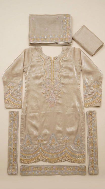 Riwaayat – Golden Skin | Embroidered Festive Two-Piece Unstitched Suit
